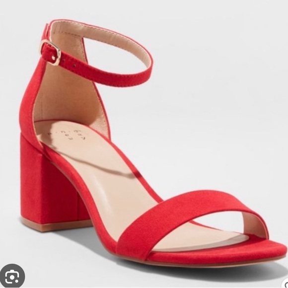 a new day Shoes Nwt A New Day Red Block Heels Poshmark